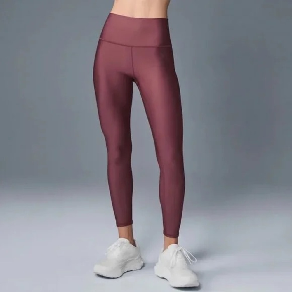Alo Yoga Airlift High-Waist Leggings 7/8 Length Size Small - Burgundy Truffle